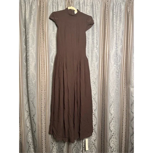 Reformation Maven Dress In Mole Brown - www.disolcolor.com